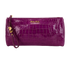 Miu Miu Croc Embossed Wristlet, &pound;295, Accessories, Purple, Leather, Front view